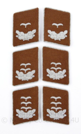 Luftwaffe kraagspiegels Nachrichten - officier (bruin)  - Leutnant tm. Hauptmann