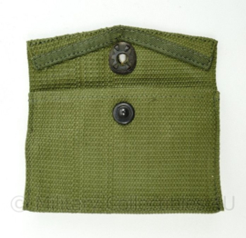 Korps Mariniers vorig model verbandtas first aid pouch groen Webbing - 13,5 x 9 x 0,3 cm - origineel