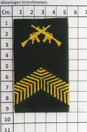 KL Landmacht DT2000 rang epauletten Korporaal Olk - per paar - afmeting 5 x 9 cm - origineel