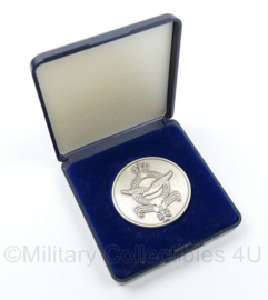 KLU Koninklijke Luchtmacht Beste Detachement 4 Daagse 2005 BDL coin in doosje - diameter 4 cm - origineel