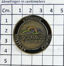 US Army Coin Ecotech Institute Student Military Centre - diameter 4 cm - origineel