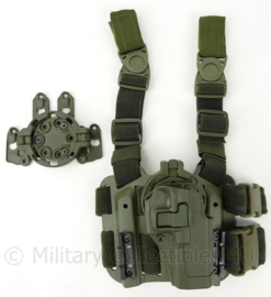 Blackhawk CQC Serpa Glock 17 holster met legpanel en extra MOLLE attachment - 18 x 16 x 6 cm - origineel
