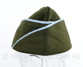 Overseas cap Groen Garrison cap - blauwe bies - maat 55 cm.