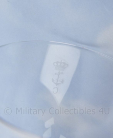 Koninklijke Marine Commandanten servies Glas zeldzaam - 7 x 12,5 cm - origineel