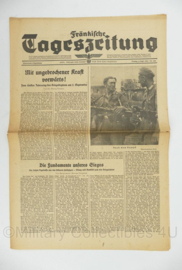 WO2 Duitse krant Tageszeitung nr. 206 2 september 1943 - 47 x 32 cm - origineel