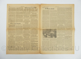 WO2 Duitse krant Tageszeitung nr. 221 21 september 1943 - 47 x 23 cm - origineel