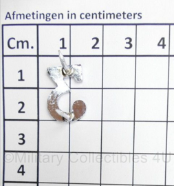 Eenheid nummer voor epaulet ENKEL - nummer 3 - 2 x 1,5 cm - origineel