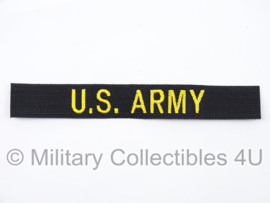 US Army branch tape/naamlint - Vietnam oorlog - zwart met goud - origineel