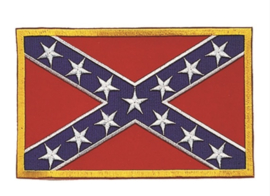 Uniform landsvlag stof - USA confederate army  - medium 8 x 5  cm.