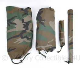 Korps Mariniers Tarp Forest Woodland camo met stokken en haringen - afm 250 x 220 cm - nieuw ! - origineel