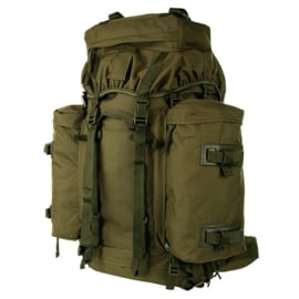 Commando rugzak met zijtassen groen - inhoud 70 liter + 16 liter - licht gebruikt - nieuw gemaakt