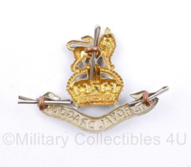 WO2  Britse cap badge The Royal Dragoons - Kings Crown - 5 x 4 cm - origineel