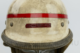 Nederlandse Brandweer bevelvoerend commandant helm - gedragen - origineel
