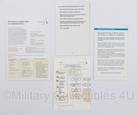 KL Nederlandse leger Preventie & Eerste Hulp bij Warmteletsels Instructiekaart set - 15 x 10 cm - origineel