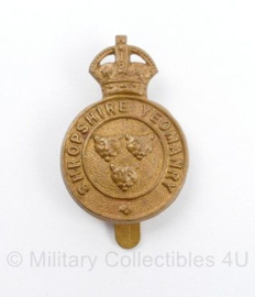 WO2 Britse Shropshire Yeomanry cap badge - 5 x 3 cm - origineel