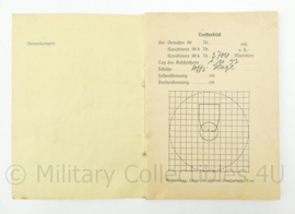 WO2 Duits Schiessbuch schietboekje 1937 / 1938 van 18 infanterie regiment 19 - 15 x 10½ cm - origineel