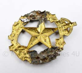 WO2 Canadese cap badge zonder pinnen Le Regiment de Montmagny Kings Crown - 5 x 4 cm - origineel