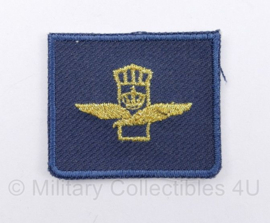 KLU Koninklijke Luchtmacht Luchtvaart Beveiliger brevet stof - blauw - 3,5 x 4 cm - origineel