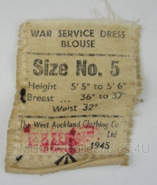 WO2 Brits label War Service dress blouse 1945  - origineel