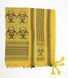Shemagh Biohazard - geel met zwart