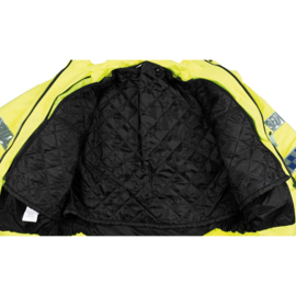 Britse politie regenjas MET warme voering - geel reflecterend - Small of Large  - origineel