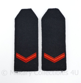 Koninklijke Marine epauletten - rang Matroos der 2e klasse  -  13,5 x 5 cm - origineel