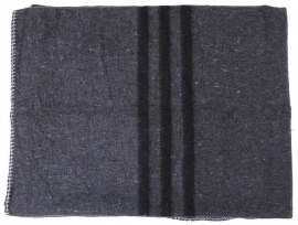 Nieuw gemaakte legerdeken - grijs zwarte strepen - 200 x 150 cm