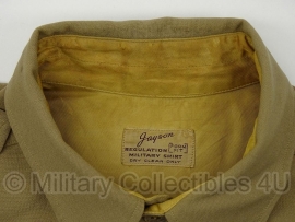 US officer khaki  overhemd lange mouw - Jayson Regulation Military Shirt - size Small - origineel WO2 US