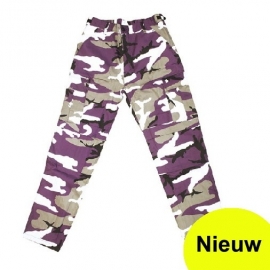 Broek purple urban camo - maat Small t/m XXL - Large tm. XXL