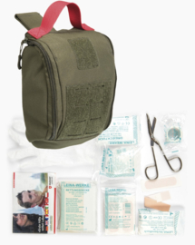 25-delige Tactical First aid Kit EHBO kit in Molle pouch IFAK met inhoud Made in Germany/ Leine Werke  - GROEN