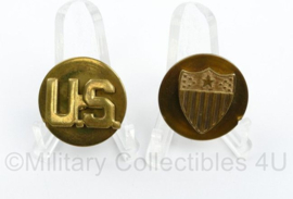 WO2 US Army manschappen Collar Discs Army Adjudant General PAAR - diameter 25 mm - origineel