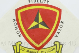 USMC 3D Marine Division Association servet - 12 x 11,5 cm - origineel