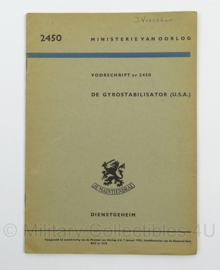 MVO Handboek de Gyrostabilisator USA nr. 2450 - 1953 - afmeting 15 x 22 cm - origineel