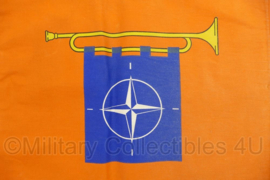 Defensie NATO  taptoe Arnhem vlag  - zeldzaam - Vroeg model - Jaren 60 - 46 x 33 cm - origineel