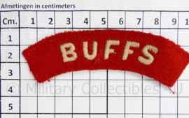 WO2 Brits paar shoulder titles BUFFS - 9,5 x 2,5 cm - origineel