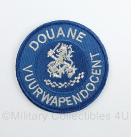 Nederlandse Douane Vuurwapendocent embleem met klittenband - diameter 8 cm