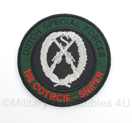 KCT Korps Commandotroepen Dutch Special Forces 108 COTRCIE SNIPER embleem - met klittenband - diameter 9 cm