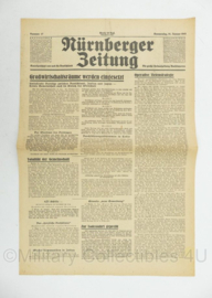 WO2 Duitse krant Nurnberger Zeitung nr. 17 21 januari 1943 - 47 x 32 cm - origineel