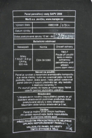 1 Paar curved hardballistic platen Tsjechische leger - 25 x 2 x 30 cm - origineel