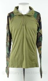 KMARNS Korps Mariniers US woodland forest camo Ubac Permethrine insectenwerend shirt - maat Large - nieuw - origineel Defensie