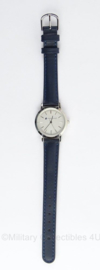 Ministerie van Financien horloge in geschenkdoos - donkerblauw bandje - klein horloge - merk Olympic - origineel