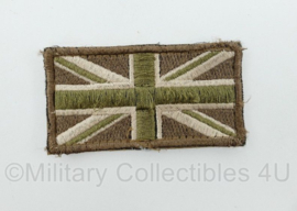 Britse leger uniform armvlag - 8,5 x 5 cm - origineel