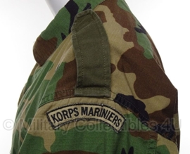 Korps Mariniers jas Woodland camo met straatnaam Vorig model - meerdere maten - gedragen - origineel