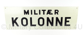 Noorse leger metalen Bord Militaer Kolonne - 75 x 25 cm - origineel