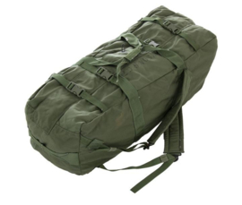 US Army  Duffle Bag dufflebag plunjezak goederentas met rugzakbanden  groen - gebruikt - origineel