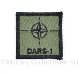 Defensie NATO borst embleem NATO DARS-1 Deployable Air Command and Control system - met klittenband - 5 x 5 cm - origineel