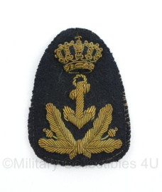 Koninklijke Marine Adelborst officier pet insigne van metaaldraad  - 7,5 x 5,5 cm - origineel