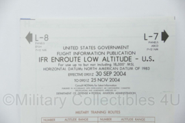 United States Flight Information IFR Enroute Low Altitude Map L7 L8 Reno Salt Like City 2004 - 25 x 13 cm - origineel