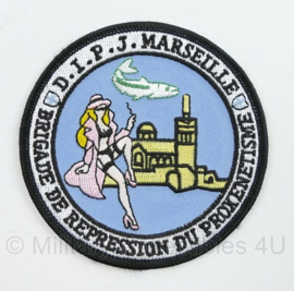 Frans Embleem DIPJ Marseille Brigade de Repression du Proxenetisme - diameter 9 cm -  origineel