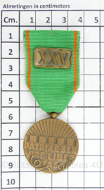 Nederlandse Vrijwilligersmedaille Openbare Orde en Veiligheid - 25 jaar  - 9 x 3,5 cm - origineel